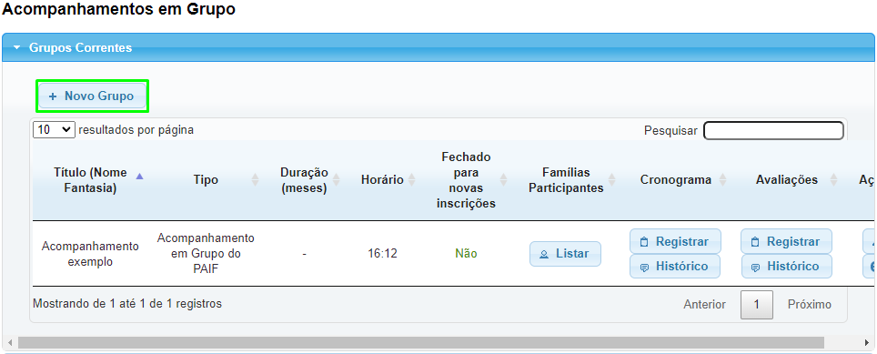 Ações Coletivas Grupos do PAIF Acompanhamento em Grupo do PAIF Novo Grupo.png