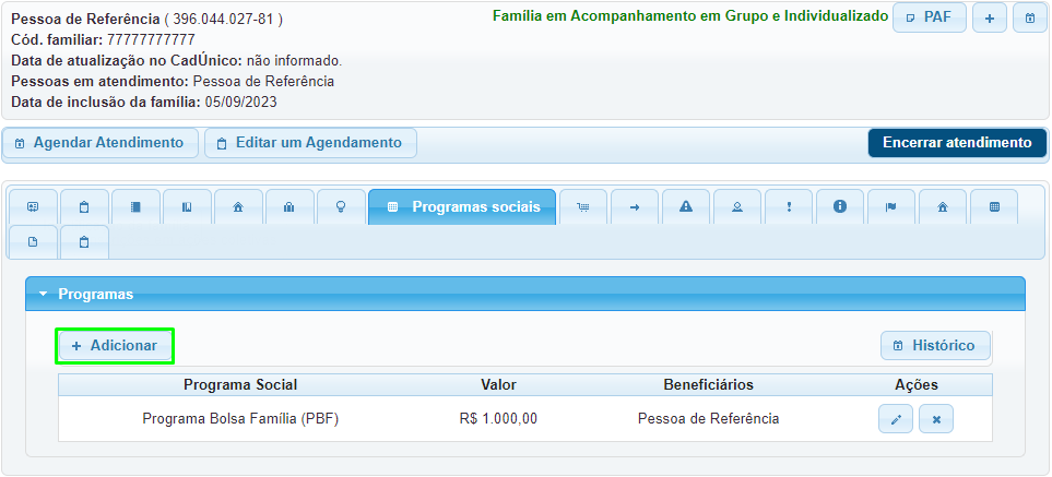 Em Atendimento Botão Adicionar Programas Sociais Prontuário Da Família.png